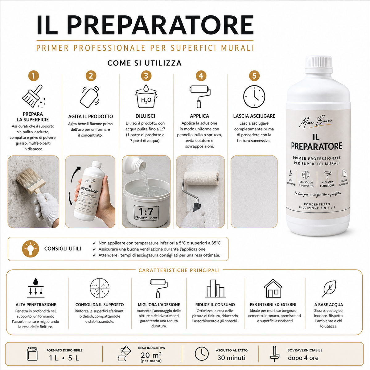 Come si usa il preparatore: diluizione e applicazione