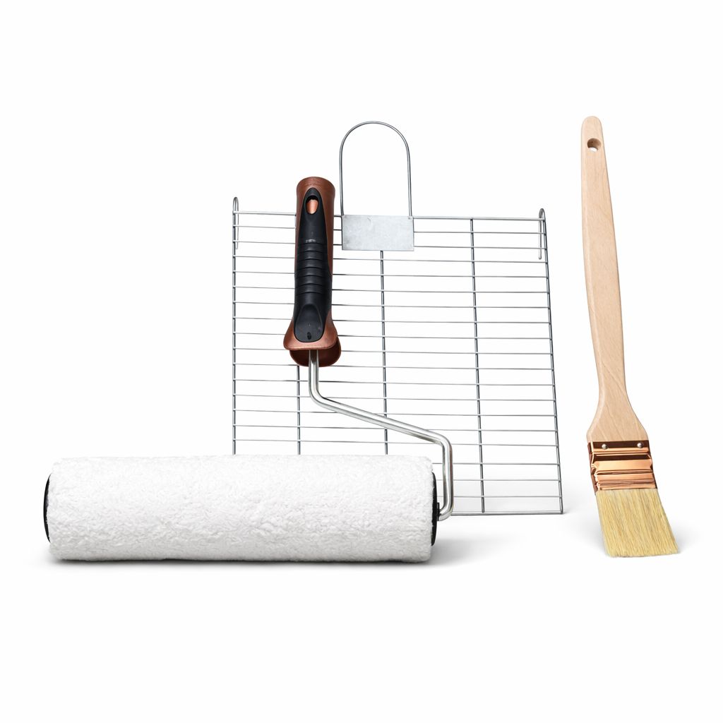 Kit con rullo in microfibra, pennello e rete per imbiancare