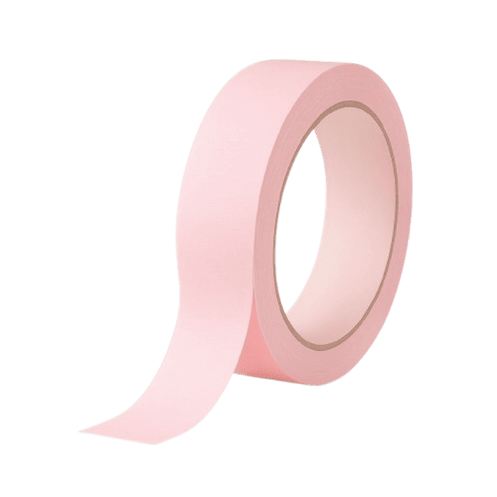 Nastro washi rosa a bassa aderenza in carta di riso per mascherature
