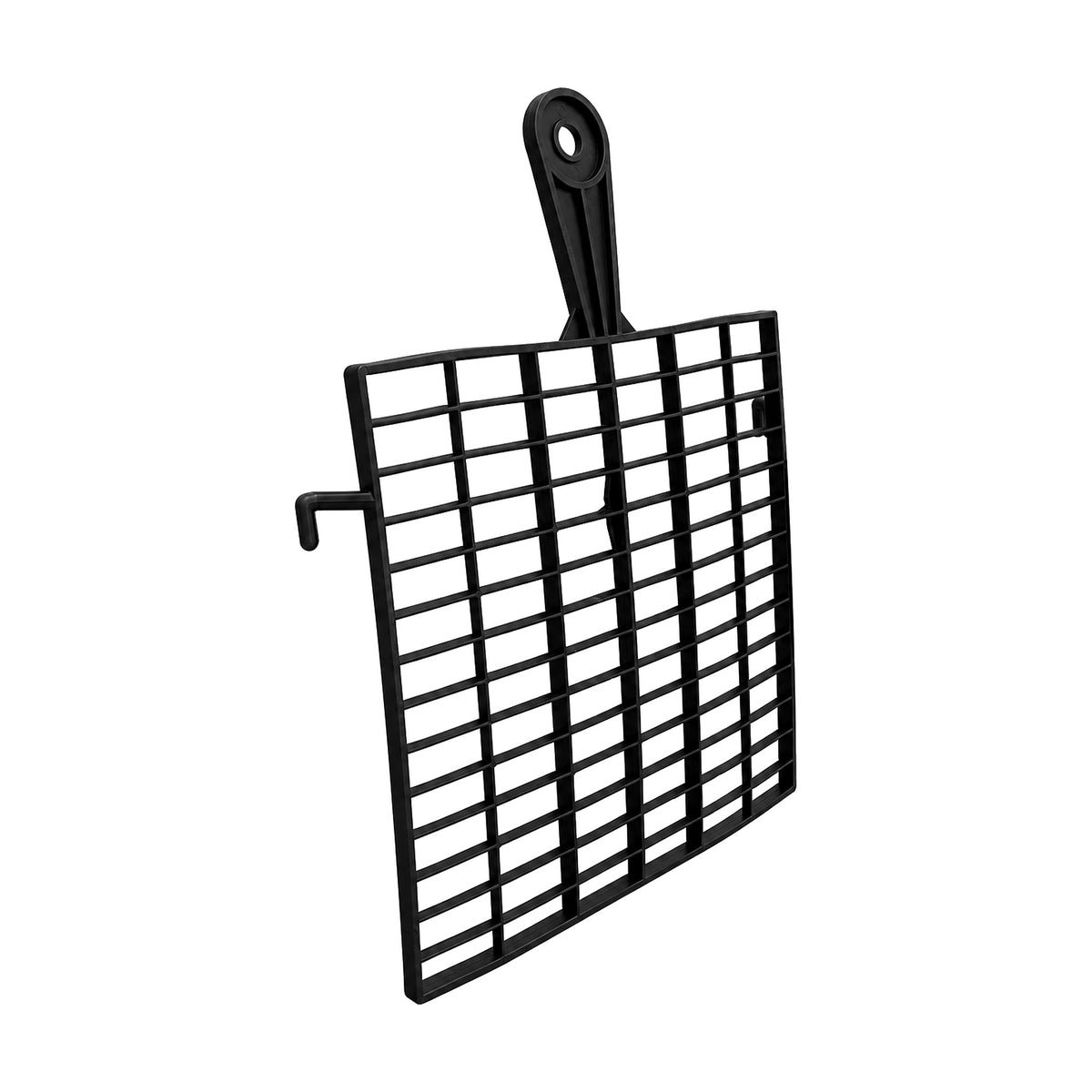Griglia per rullo in PVC vista laterale con gancio di aggancio al secchio