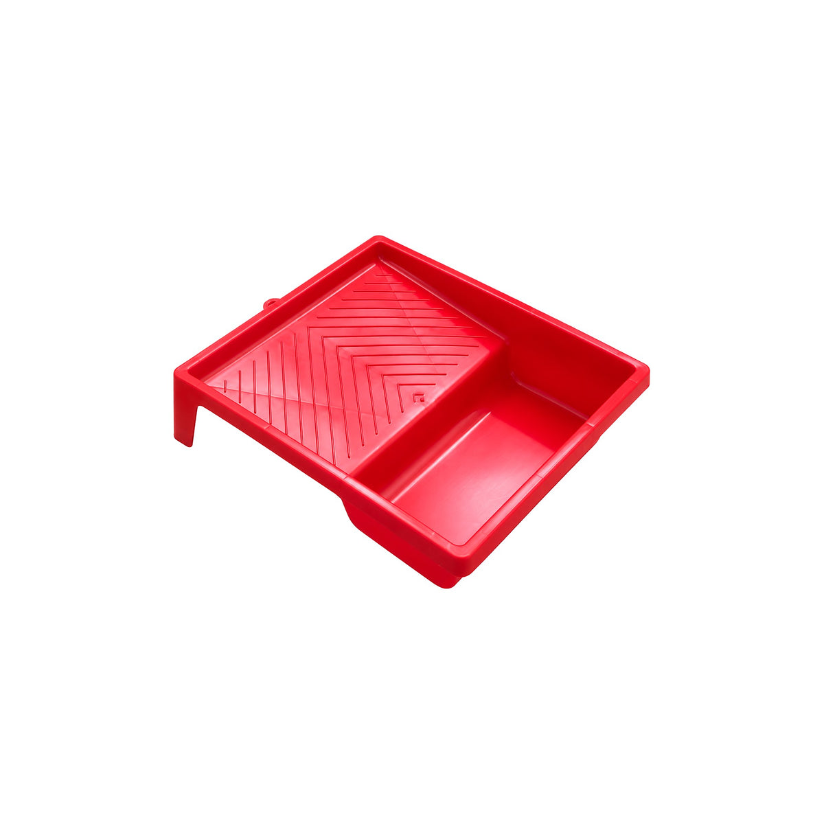 Vaschetta per rullino in PVC vista laterale con serbatoio per la pittura